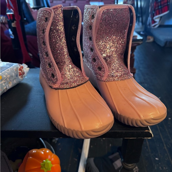 Pink Glitter Rain Boots - Picture 1 of 3